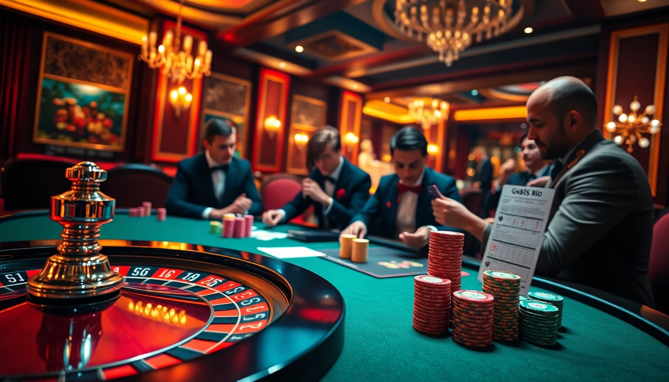 Experience the thrill of gameplay at go8s.bio, featuring intense poker action with vibrant chips and a roulette wheel.